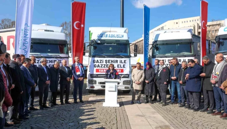 Gaziantep Büyükşehir Belediyesi Gazze için 5 Tır Yardım Malzemesi Gönderdi