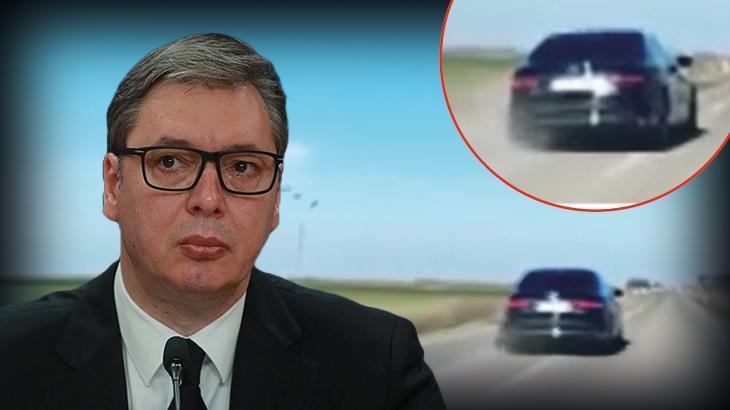 Sırbistan’da korku dolu anlar! Cumhurbaşkanı Vucic seyir halindeyken aracının lastiği çıktı